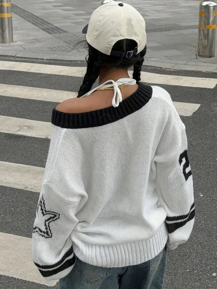 Varsity Knit Crew Neck